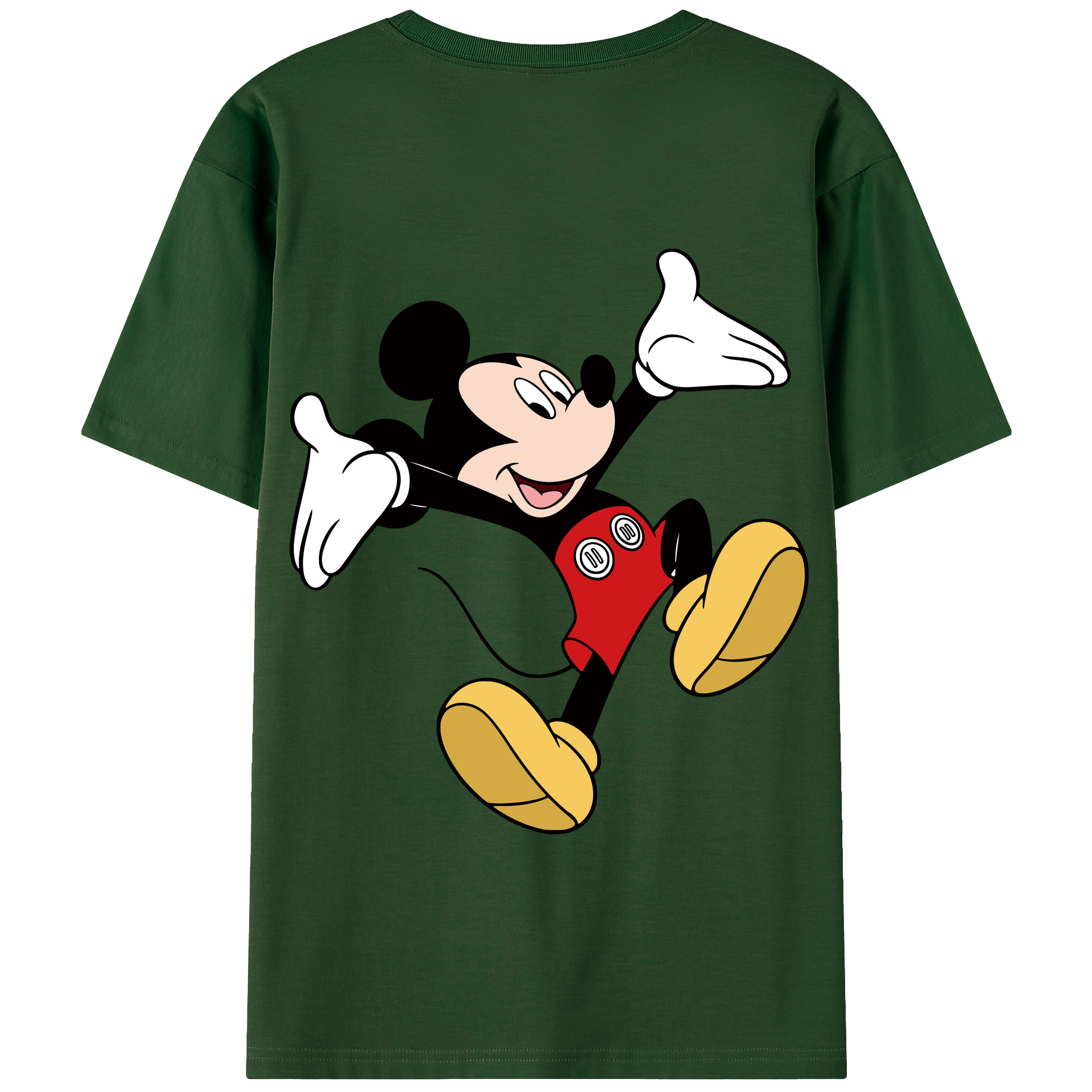 （画像用） ミッキーマウス Mickey Mouse 綿100％半袖Tシャツ（背面プリント）